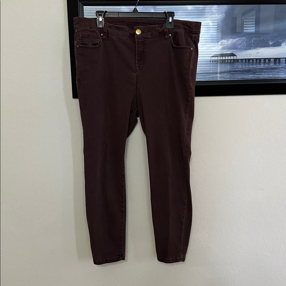 Lane Bryant Brown-Color Stretch Skinny Jeans 18W